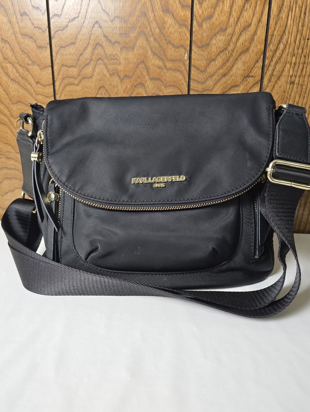 Karl Lagerfeld Paris Cara Nylon Messenger Bag